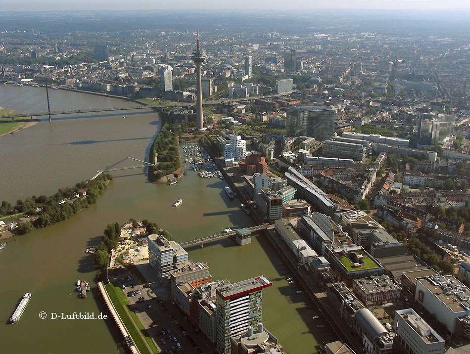 Luftbild D&uuml;sseldorf Stadtmitte